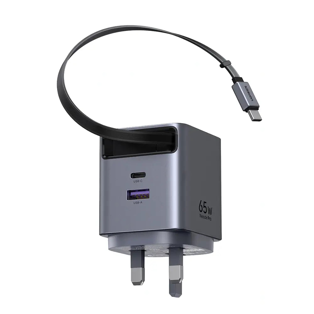 UGREEN Nexode Pro 65W Charger with Retractable USB-C Cable