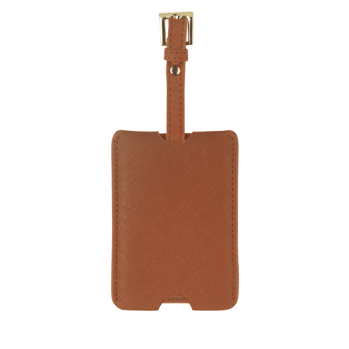Caramel - Saffiano Luggage Tag with Sleeve