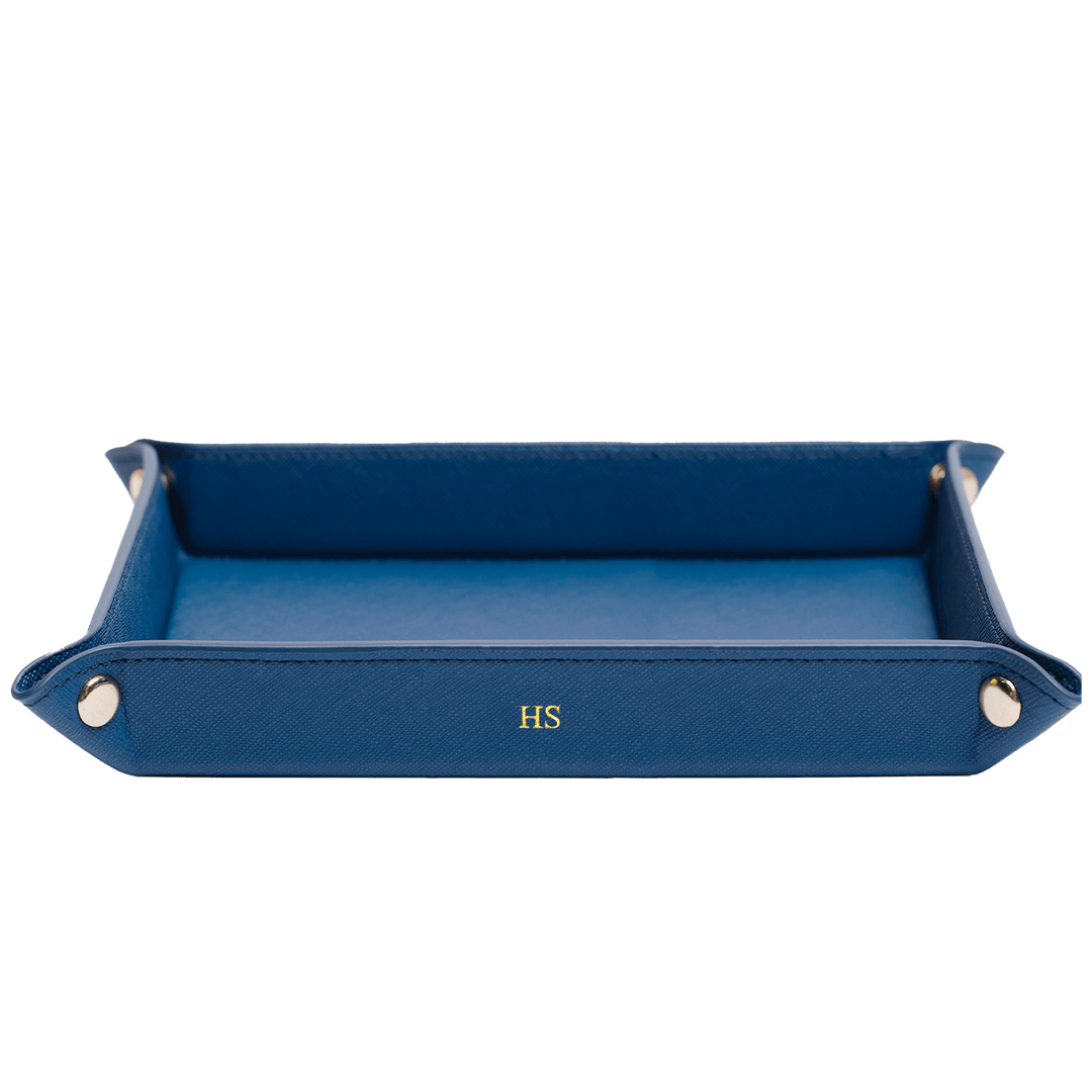 Saffiano Leather Tray - Navy