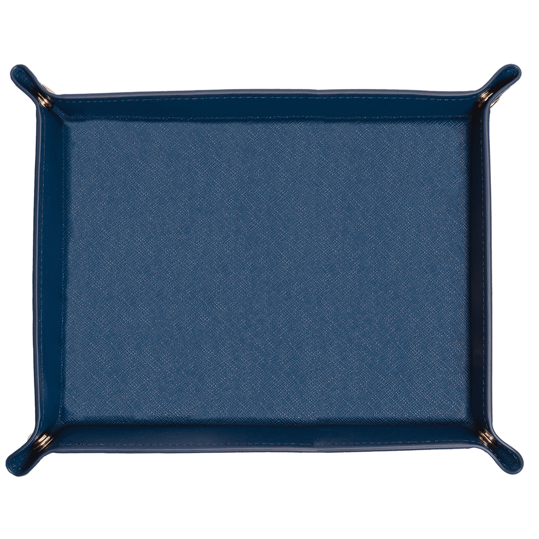 Saffiano Leather Tray - Navy