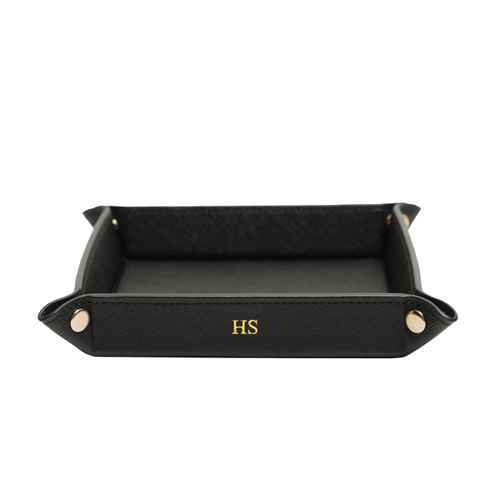 Saffiano Leather Tray - Black