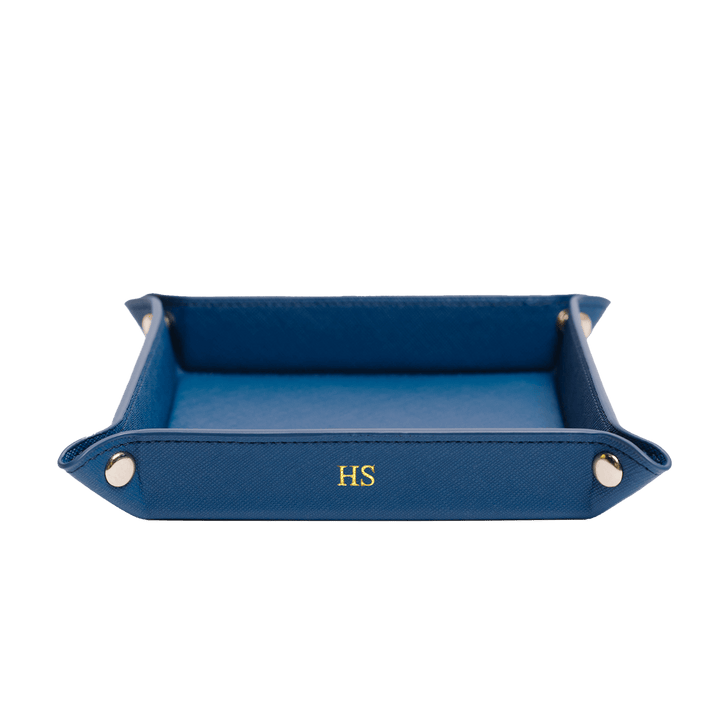 Saffiano Leather Tray - Navy