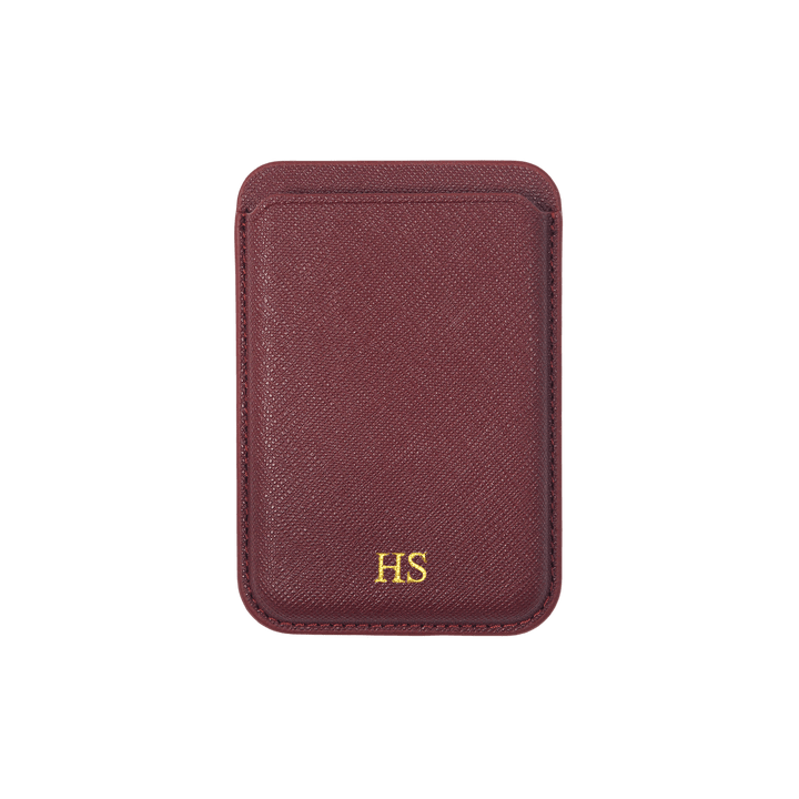 Burgundy - Saffiano MagSafe Cardholder Wallet