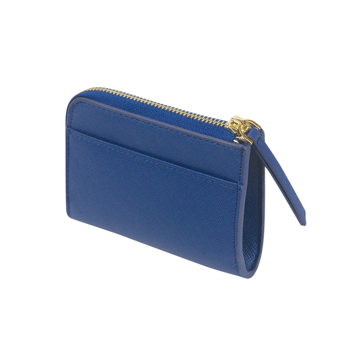 Saffiano Zip Wallet | Navy