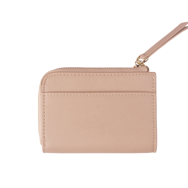 Saffiano Zip Wallet | Nude