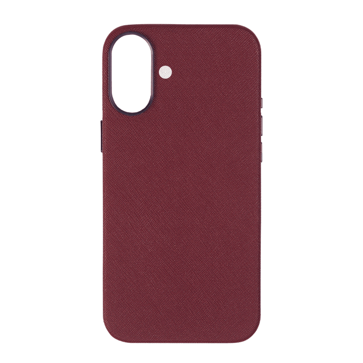 Burgundy - iPhone 17 Series Full Wrap Saffiano Phone Case