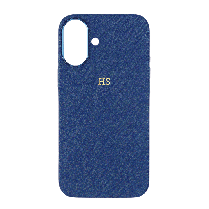 Navy - iPhone 17 Series Full Wrap Saffiano Phone Case