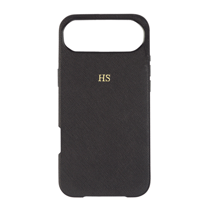 Black - iPhone 17 Series Full Wrap Saffiano Phone Case