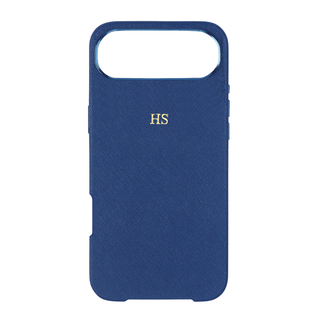Navy - iPhone 17 Series Full Wrap Saffiano Phone Case