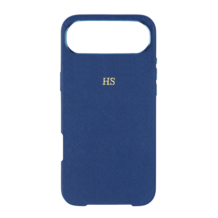 Navy - iPhone 17 Series Full Wrap Saffiano Phone Case