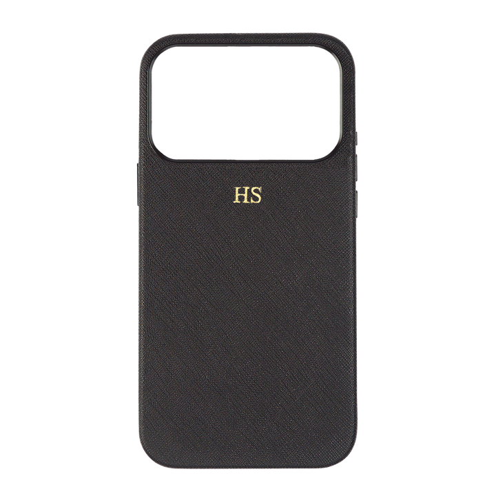 Black - iPhone 17 Series Full Wrap Saffiano Phone Case
