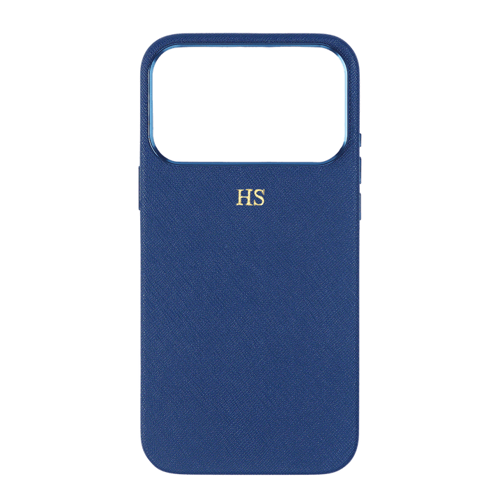 Navy - iPhone 17 Series Full Wrap Saffiano Phone Case