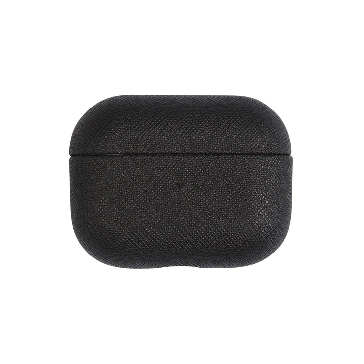 Black - Saffiano AirPods PRO Case Cover [1st Generation] - THEIMPRINT