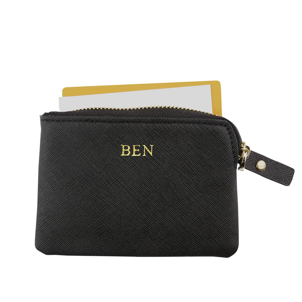 Black - Saffiano Coin Pouch - THEIMPRINT