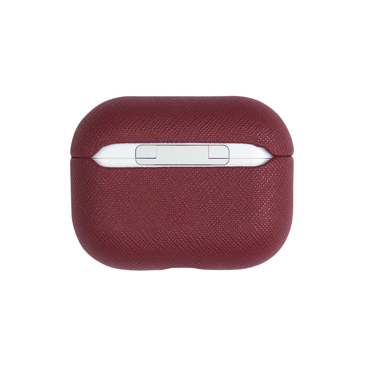 Burgundy - Saffiano AirPods PRO Case Cover [1st Generation] - THEIMPRINT