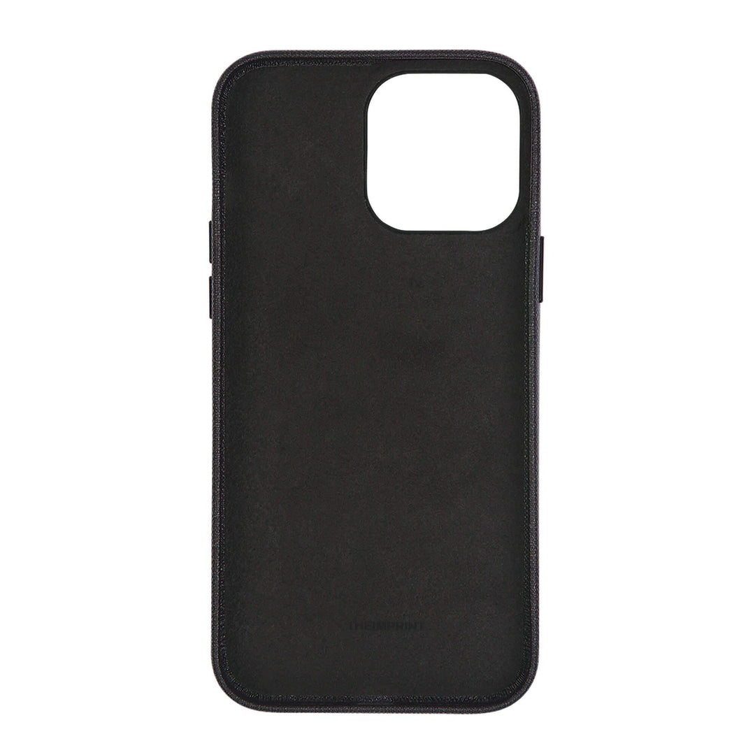Black - iPhone 12 Series Full Wrap Saffiano Phone Case - THEIMPRINT