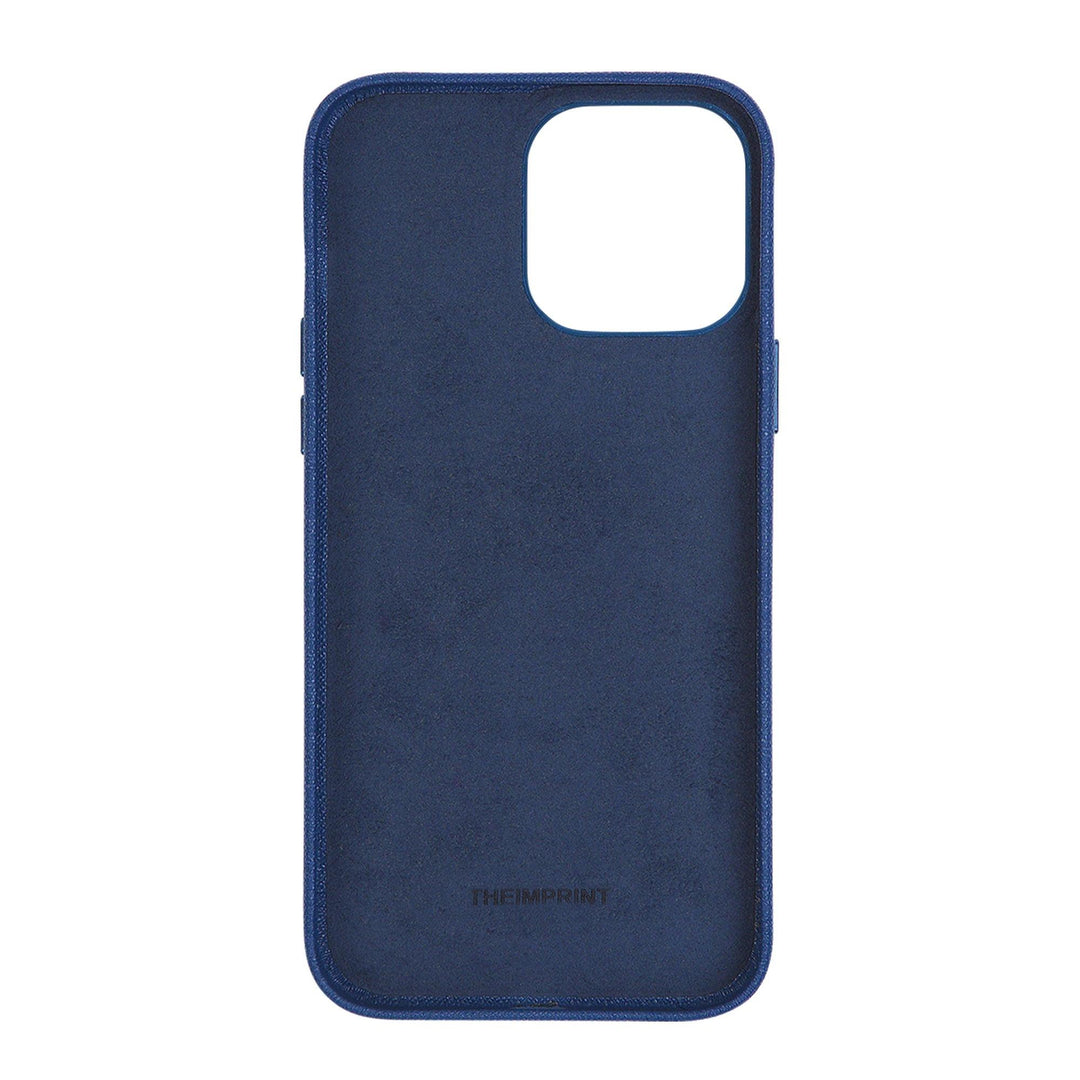Navy - iPhone 12 Series Full Wrap Saffiano Phone Case - THEIMPRINT