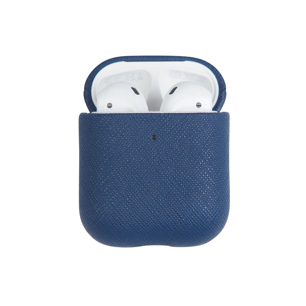 Navy - Saffiano AirPods Case Cover [1st/2nd Generation] - THEIMPRINT