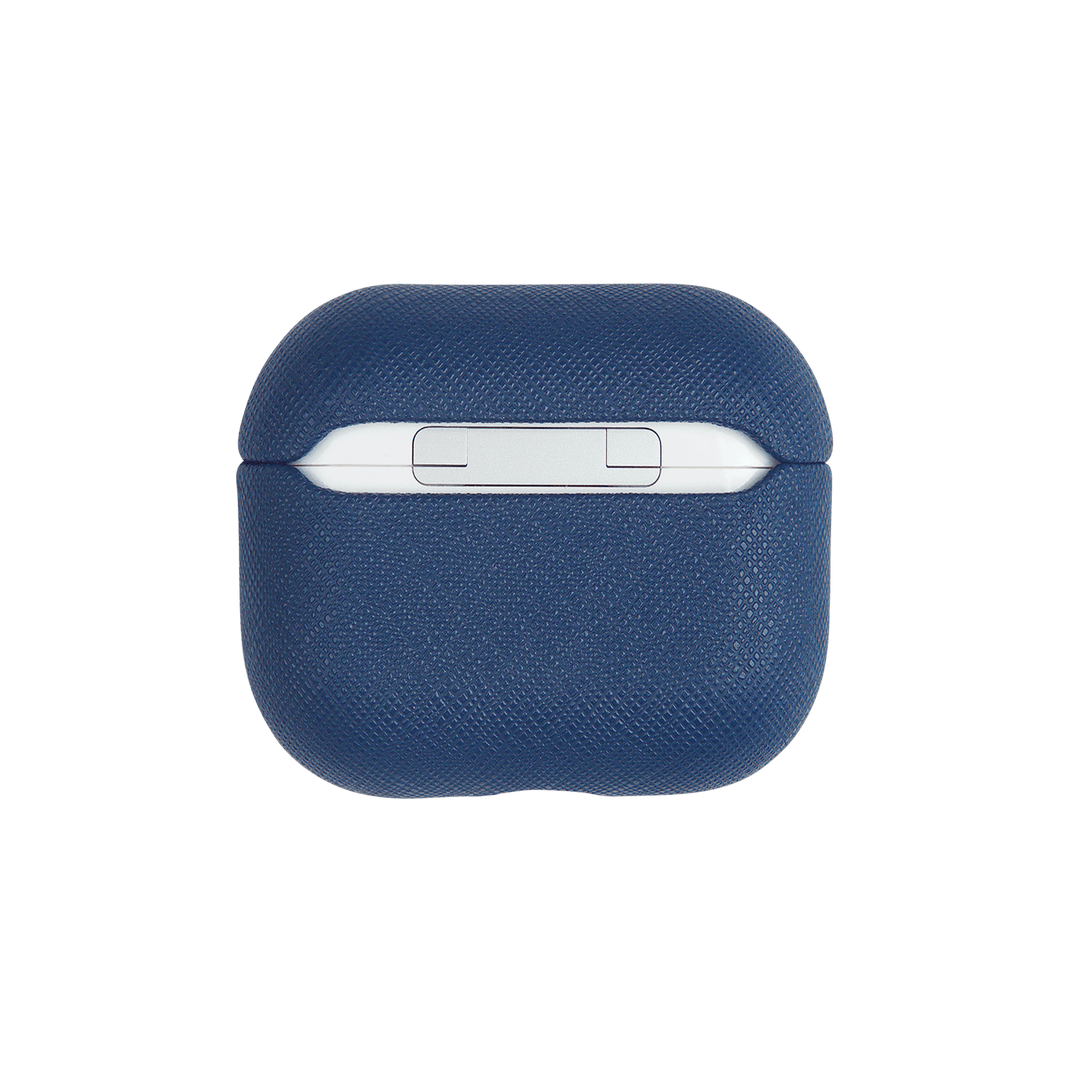 Navy - Saffiano AirPods Case Cover [3rd Generation] - THEIMPRINT