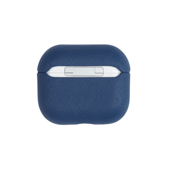 Navy - Saffiano AirPods Case Cover [3rd Generation] - THEIMPRINT