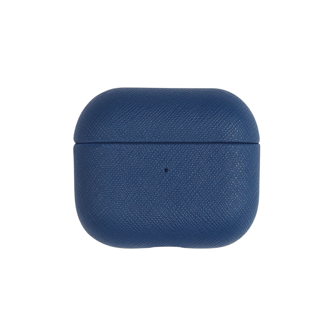Navy - Saffiano AirPods Case Cover [3rd Generation] - THEIMPRINT