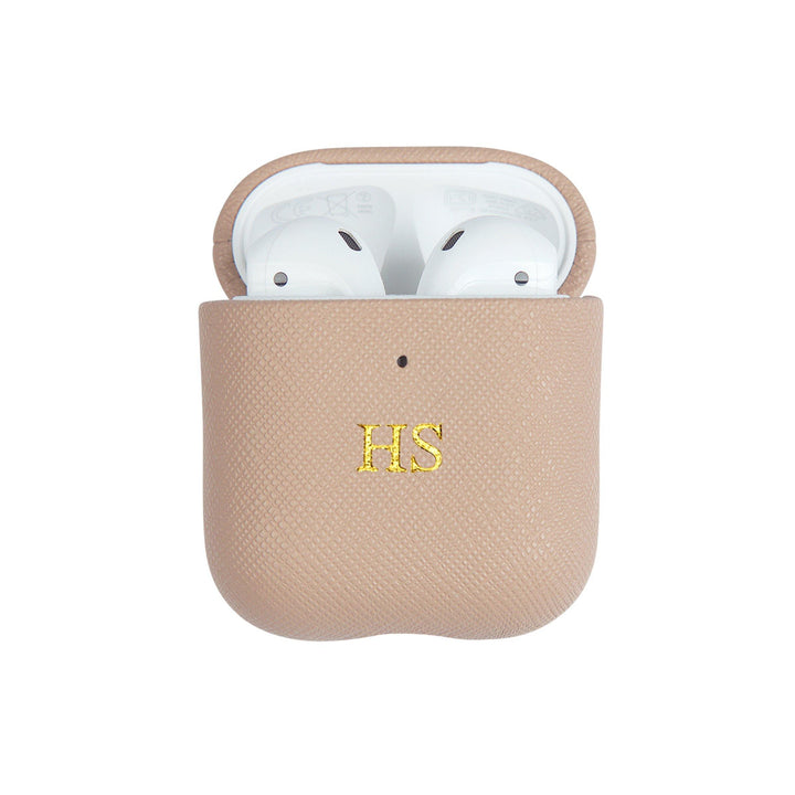 Nude - Saffiano AirPods Case Cover [1st/2nd Generation] - THEIMPRINT