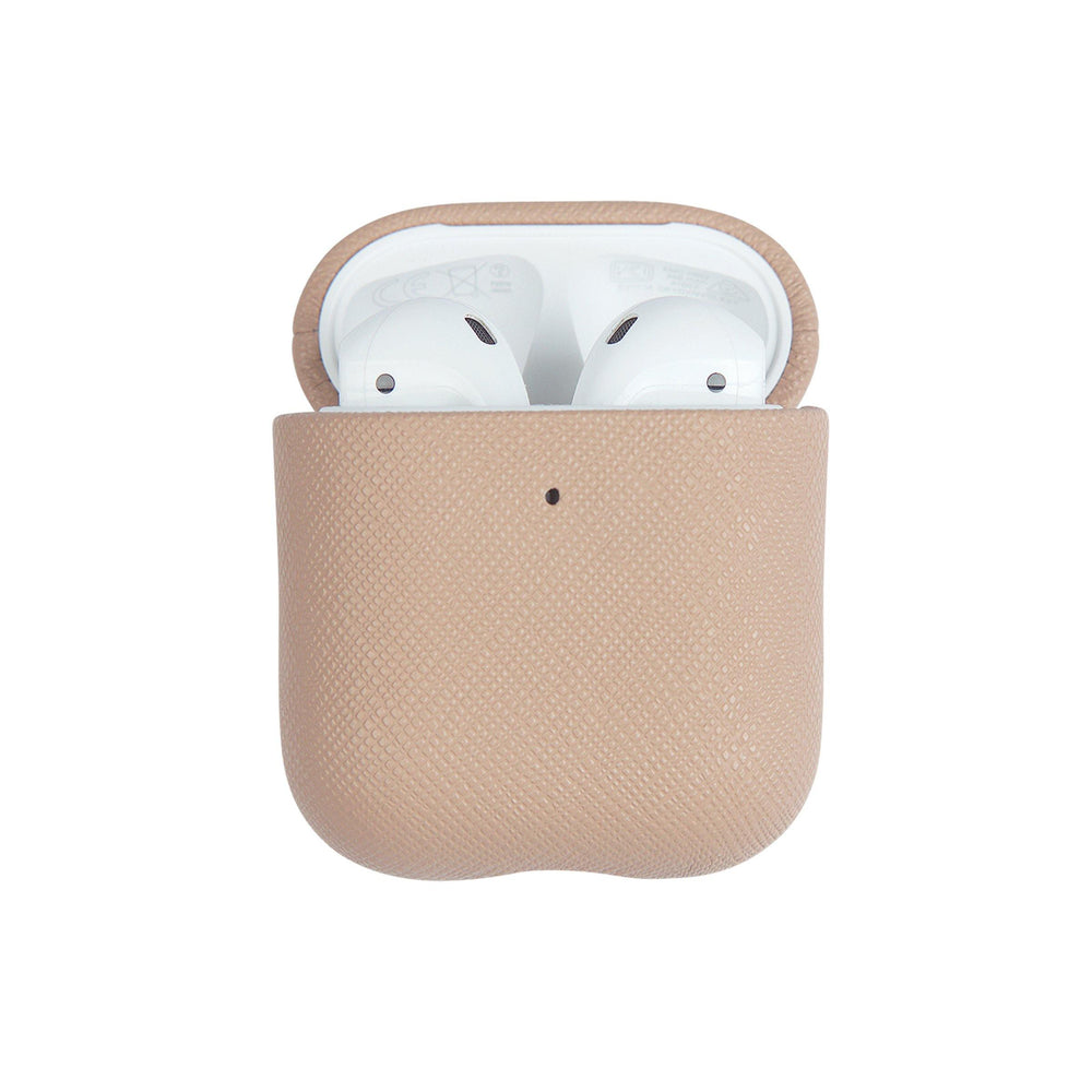 Nude - Saffiano AirPods Case Cover [1st/2nd Generation] - THEIMPRINT