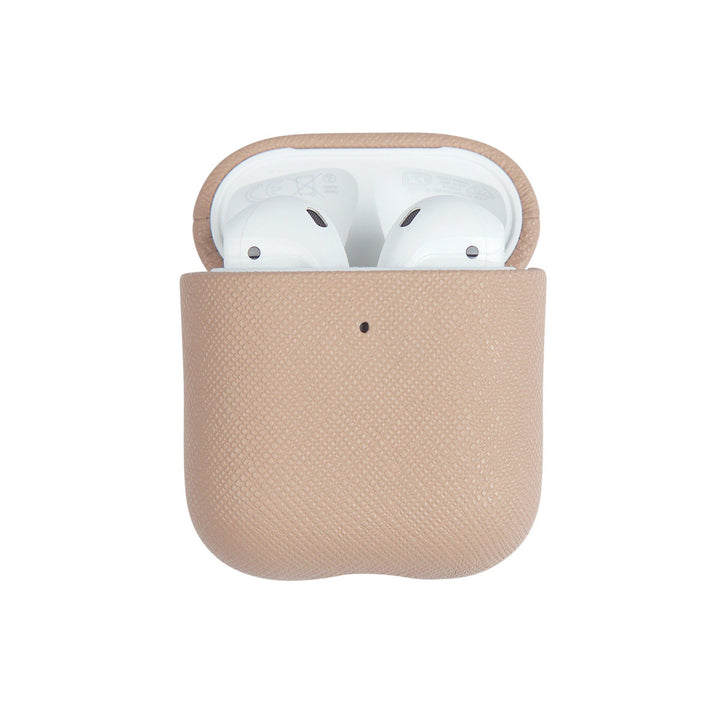 Nude - Saffiano AirPods Case Cover [1st/2nd Generation] - THEIMPRINT
