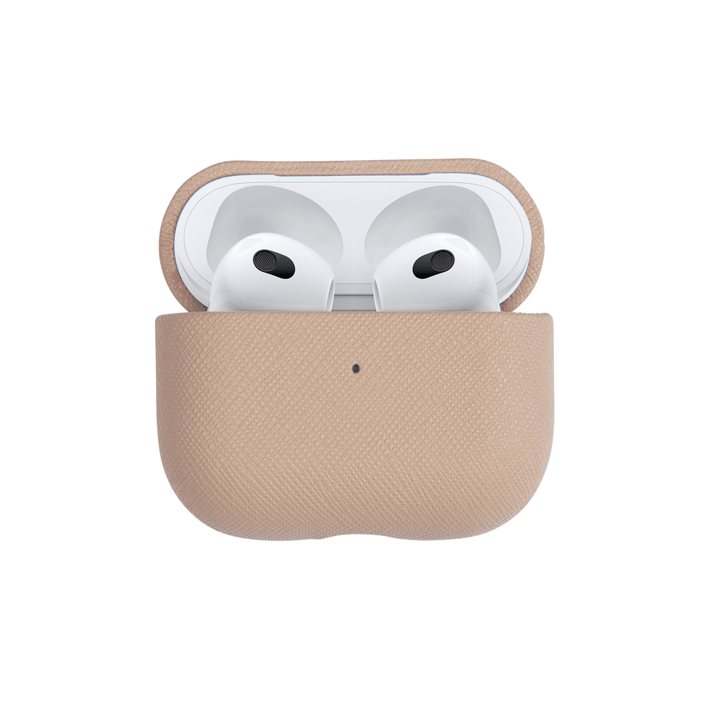 Nude - Saffiano AirPods Case Cover [3rd Generation] - THEIMPRINT