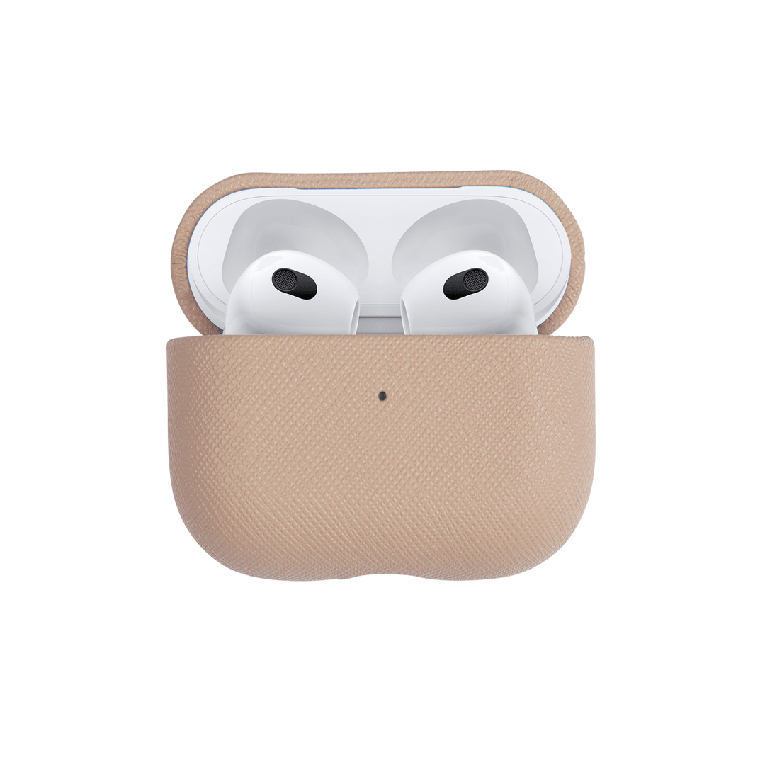 Nude - Saffiano AirPods Case Cover [3rd Generation] - THEIMPRINT